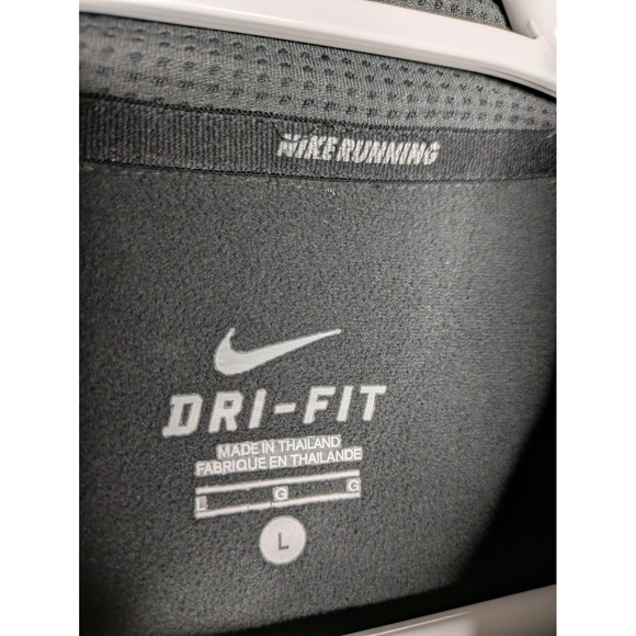 Nike Running Live Strong Zip Jacket Mock Neck Reflective Size Large Gray Pockets - Picture 5 of 10